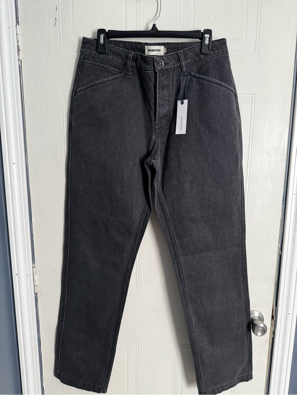 Taylor Stitch Men's Straight Charcoal Black Jeans